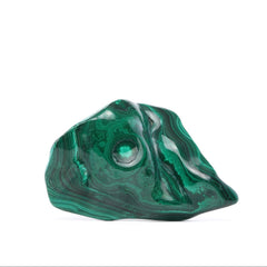 Gorgeous green Malachite Freeform with black and gray veining