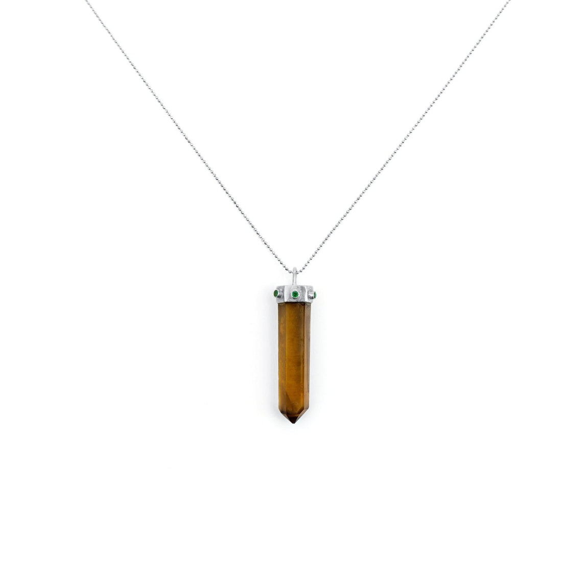 One of a Kind Citrine & Emerald Necklace - Ele Keats Jewelry