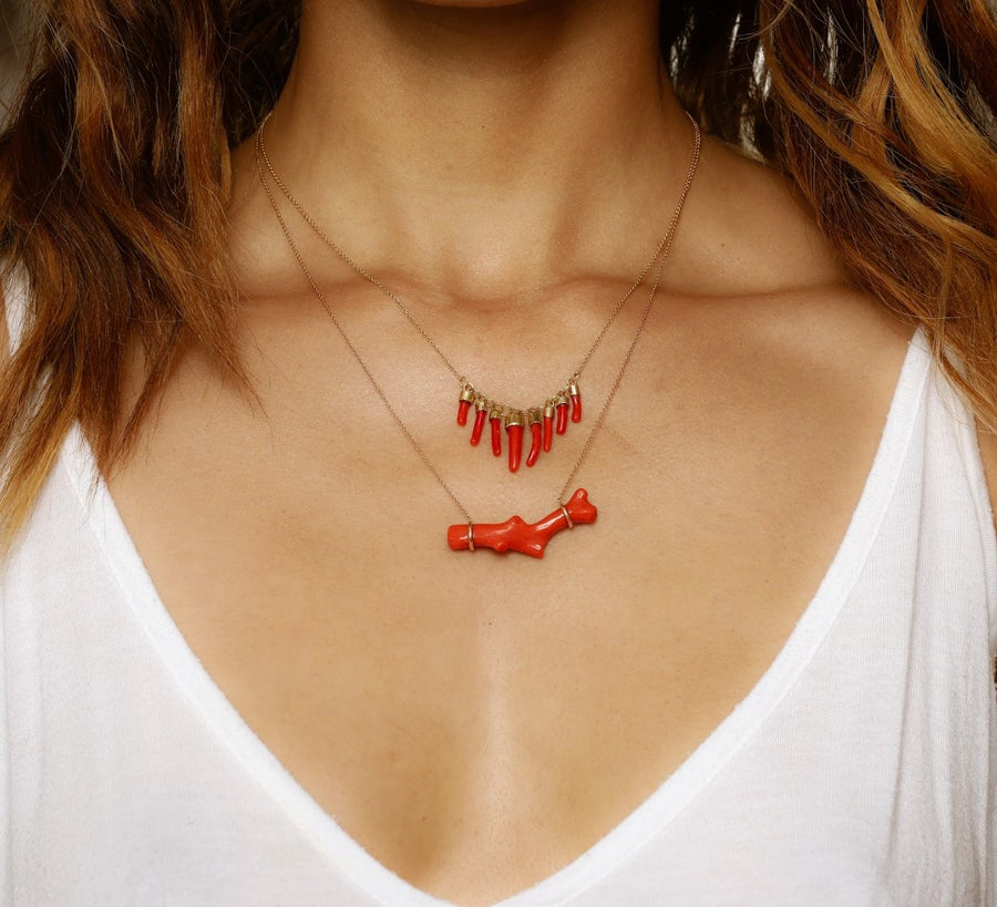 One of a Kind Coral Necklace - Ele Keats Jewelry