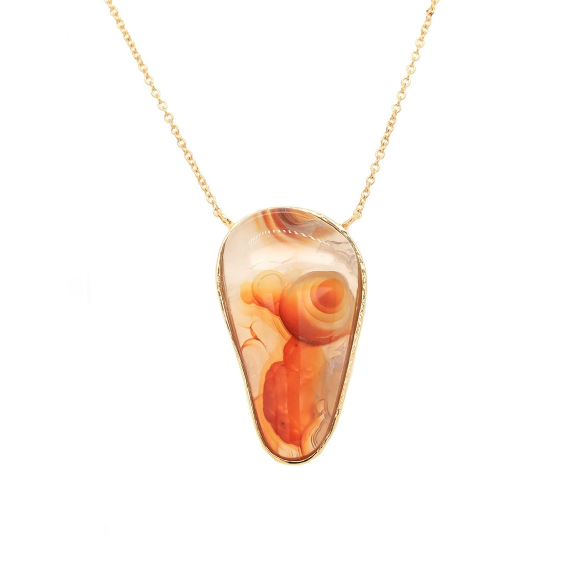 One of a Kind Fire Agate Necklace - Ele Keats Jewelry