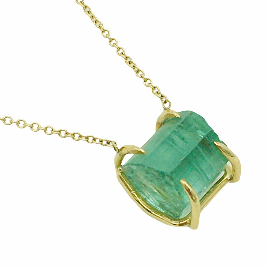 One of a Kind Green Tourmaline Necklace - Ele Keats Jewelry