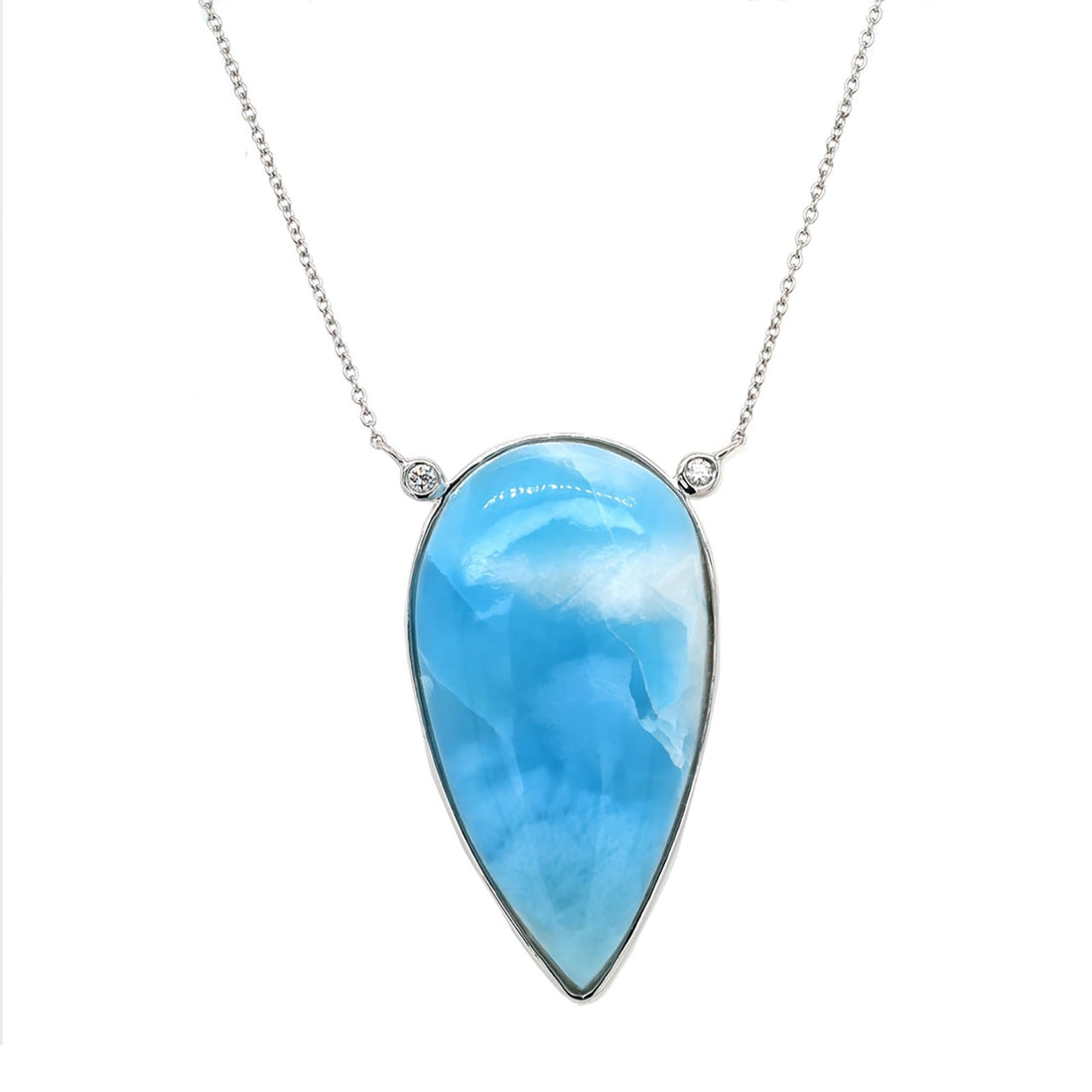 One of a Kind Larimar Necklace - Ele Keats Jewelry