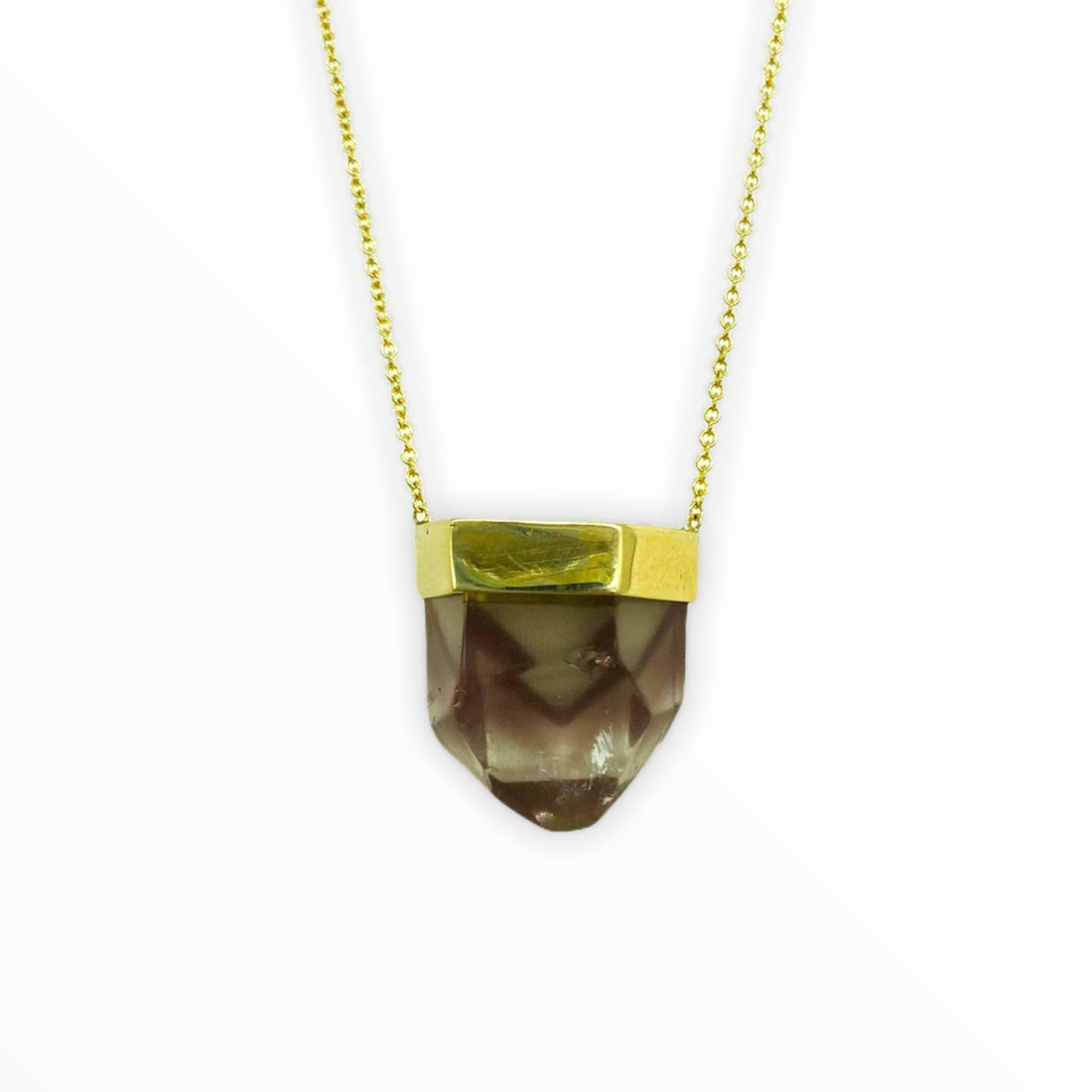 One of a Kind Lithium Quartz with Citrine Necklace - Ele Keats Jewelry