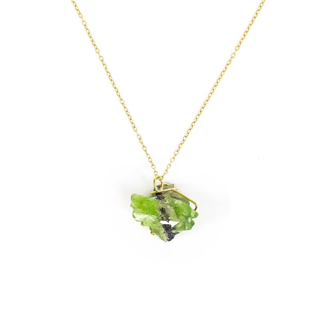 One of a Kind Raw Peridot Necklace - Ele Keats Jewelry