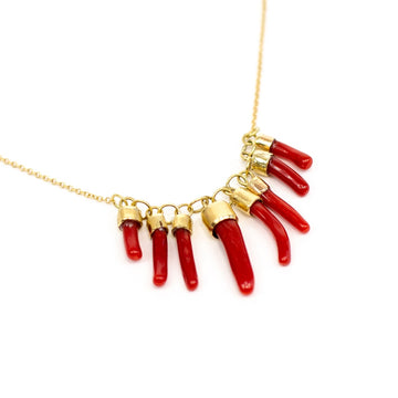 One of a Kind Red Coral Necklace - Ele Keats Jewelry