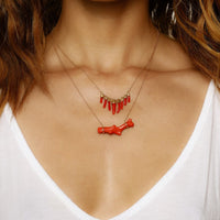 One of a Kind Red Coral Necklace - Ele Keats Jewelry
