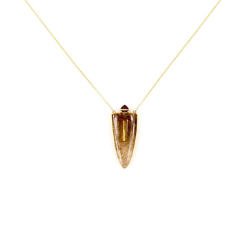 One of a Kind Rutilated Quartz Essential Oil Necklace - Ele Keats Jewelry