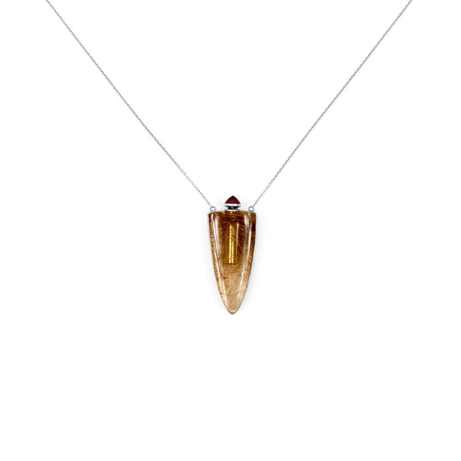 Rutilated Quartz Essential Oil Necklace | Ele Keats Jewelry