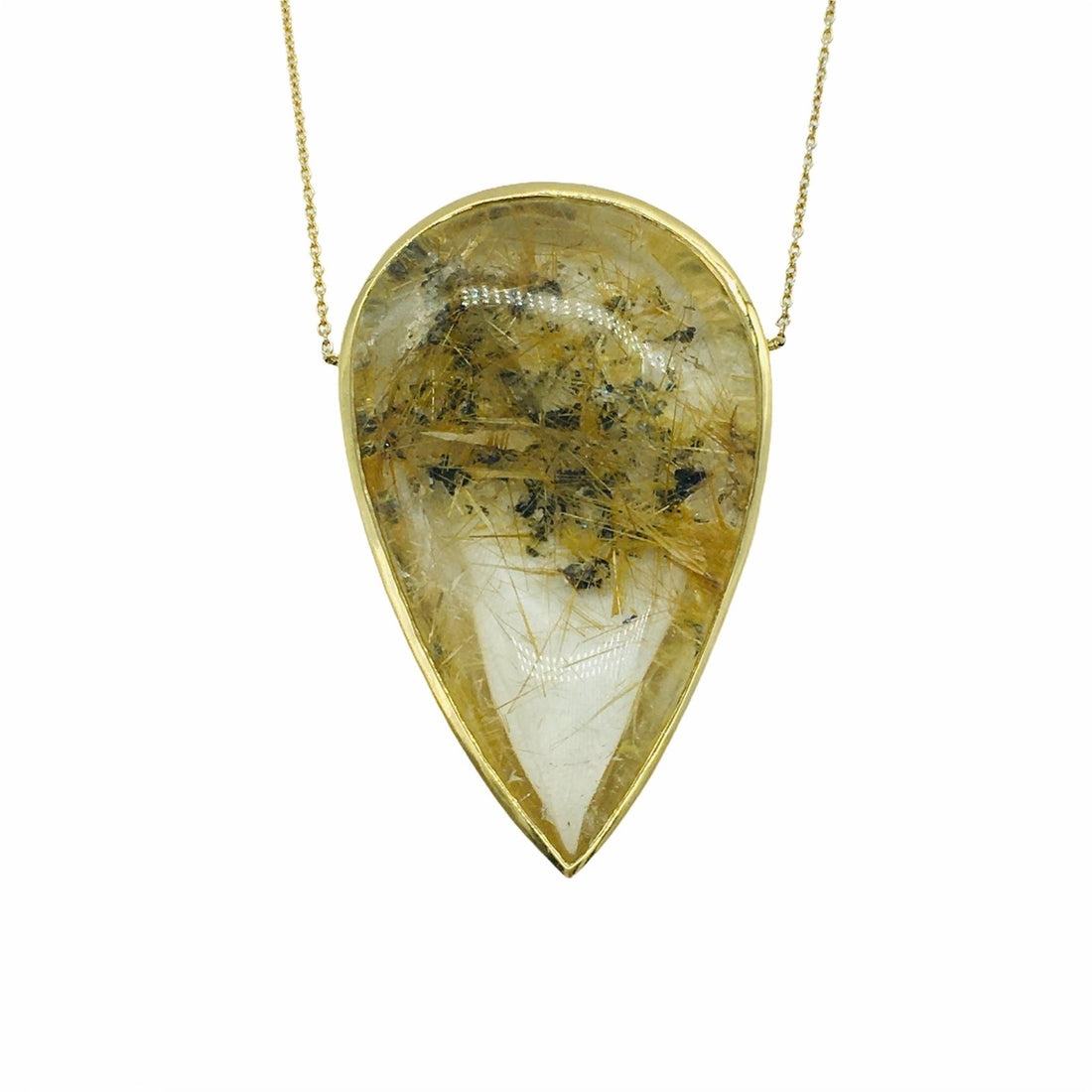 One of a Kind Rutilated Quartz Necklace - Ele Keats Jewelry