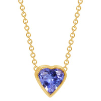 One of a kind Tanzanite Heart Necklace - Ele Keats Jewelry
