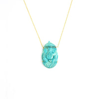 One of a Kind Turquoise Ganesh Necklace - Ele Keats Jewelry