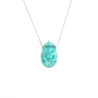 One of a Kind Turquoise Ganesh Necklace - Ele Keats Jewelry