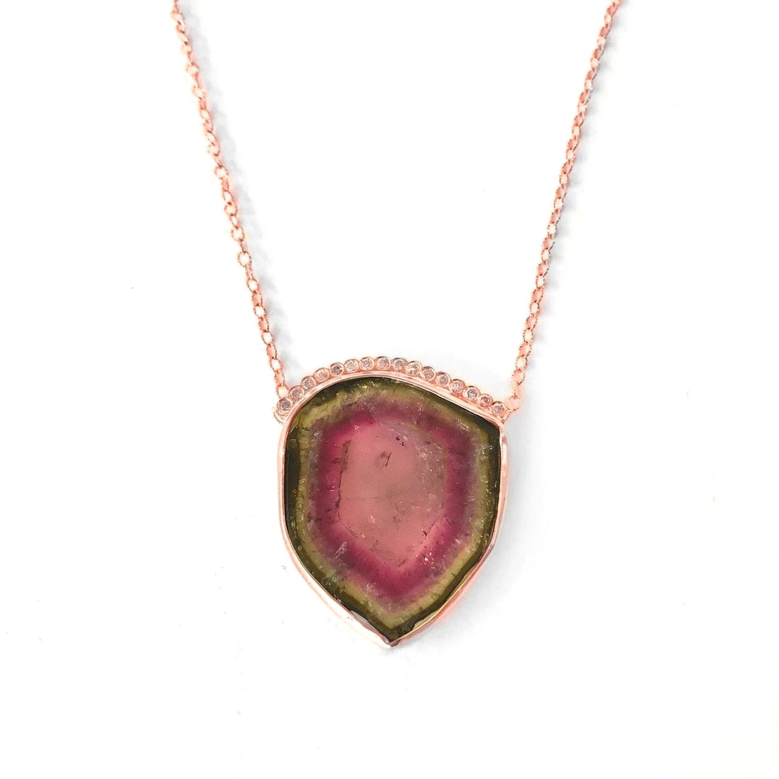 One of a Kind Watermelon Tourmaline Necklace - Ele Keats Jewelry