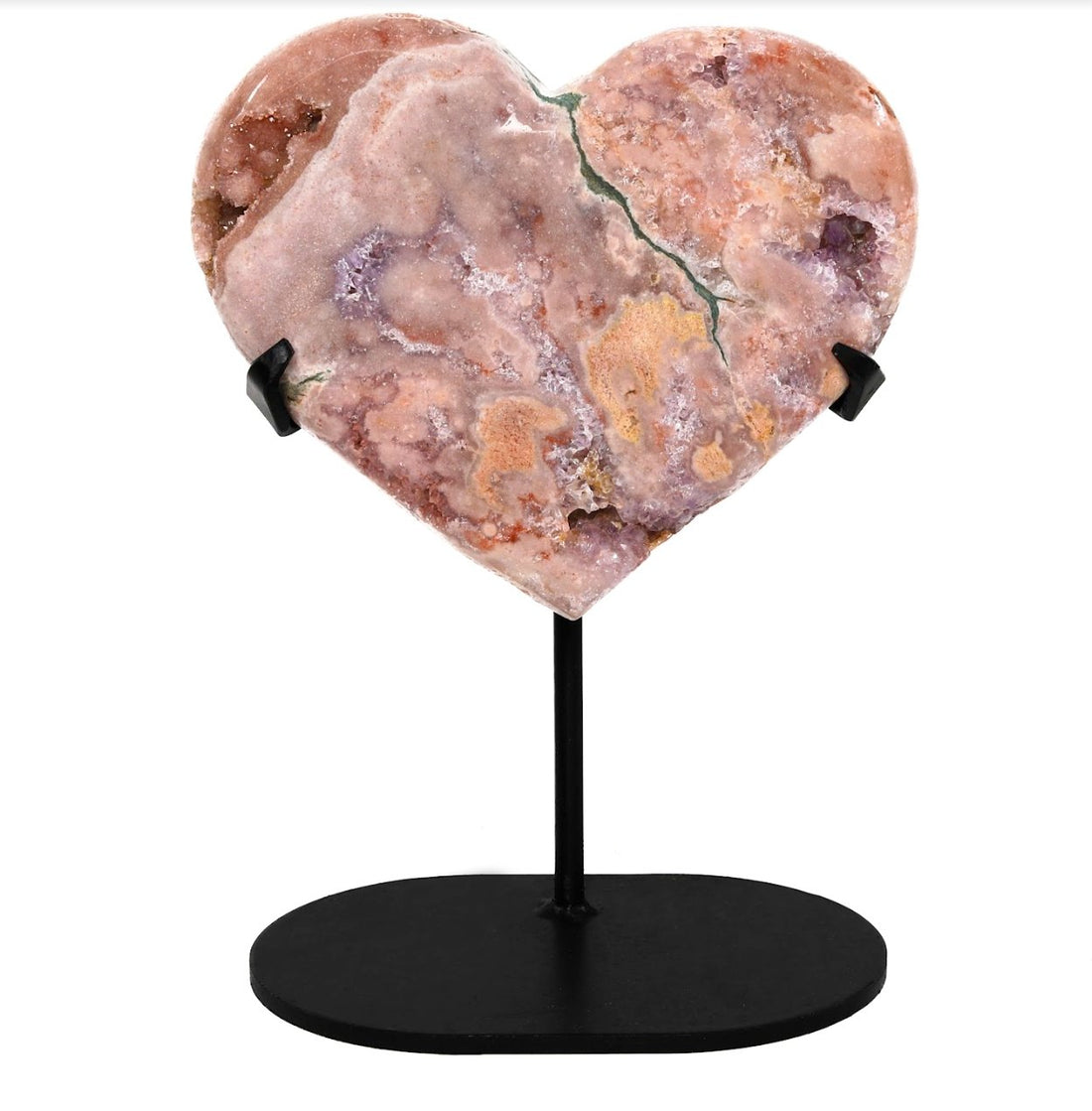 Pink Amethyst Heart With Stand - Ele Keats Jewelry