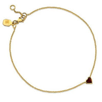 Ruby Heart Bracelet - Ele Keats Jewelry