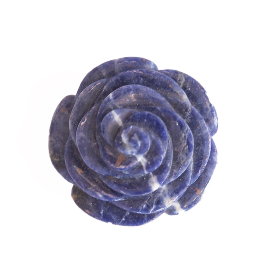 Sodalite Rose Carving - Ele Keats Jewelry