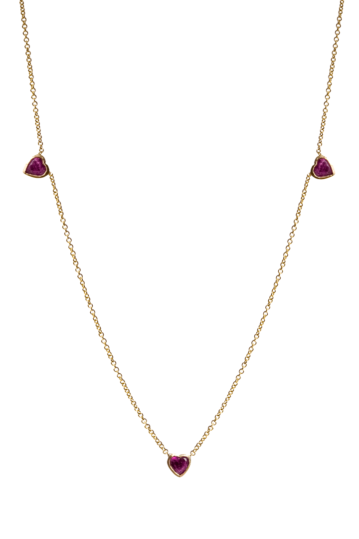 Three Ruby Heart - Ele Keats Jewelry