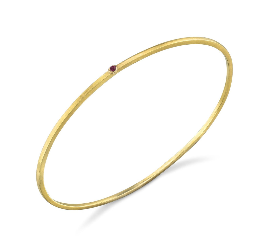 Trust Bangle Ruby - Ele Keats Jewelry